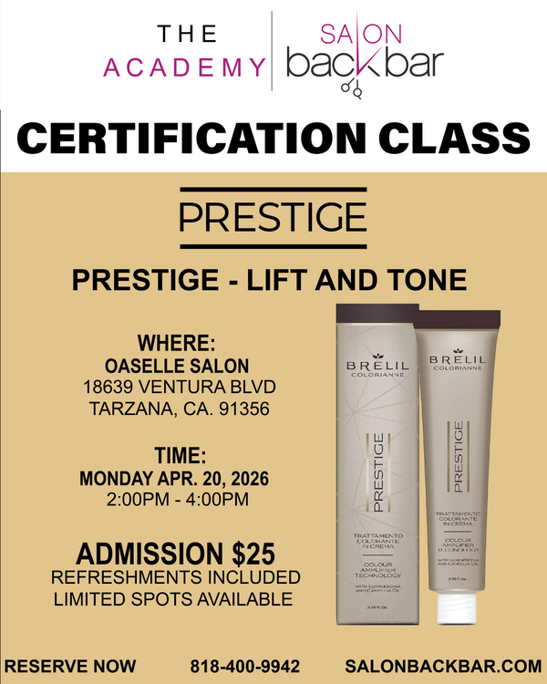 Brelil Prestige Lift & Tone Certification Class - Tarzana, CA