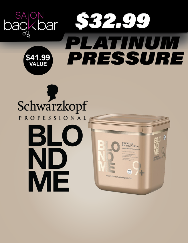 Schwarzkopf BlondMe 9+ Professional Lightener – 800g Dust-Free Powder, Up to 9 Levels Lift, Anti-Yellow Tonal Control