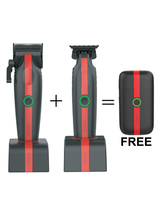 Cocco Veloce Lite Clipper, Trimmer & Shaver Combo Black/Red  (Preorder)