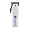 White hair clipper with black lever and purple Reign logo on a white background