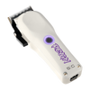 White pro grooming clipper with purple logo on a white background