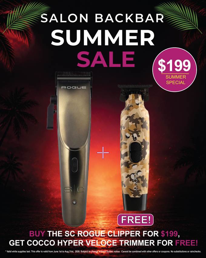 Cocco Hyper Veloce Pro Cordless Trimmer - Limited Edition Camo (CHVPT-CAMO) & StyleCraft Rogue Clipper - Matte Gun Metal (SCRBC) Combo
