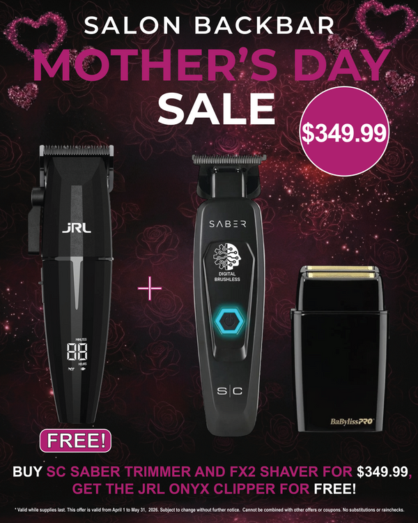 JRL Onyx Clipper & StyleCraft Saber Trimmer + BaBylissPRO FX2 Black Shaver Combo Set