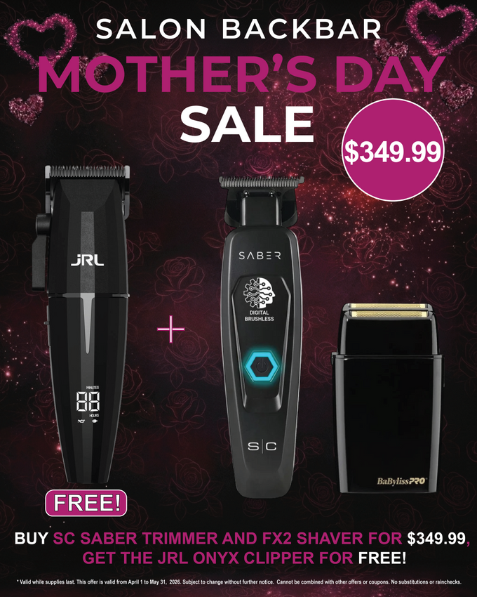 JRL Onyx Clipper & StyleCraft Saber Trimmer + BaBylissPRO FX2 Black Shaver Combo Set