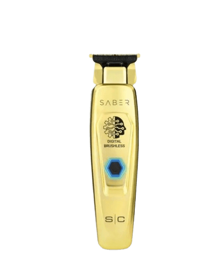 Stylecraft Saber - Professional Full Metal Body Digital Brushless Motor Cordless Hair Trimmer - Gold SC405G