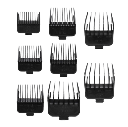 Stylecraft Pack of 8 Barber & Hairstylist Universal Magnetic DUB Clipper Guards SCD