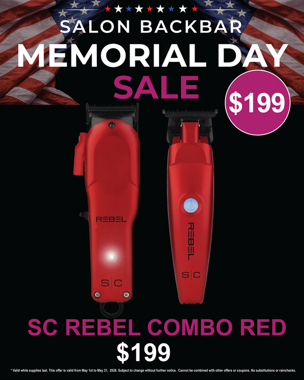 Stylecraft Rebel Professional Super-Torque Cordless Hair Clipper and Trimmer Combo Set SC203R