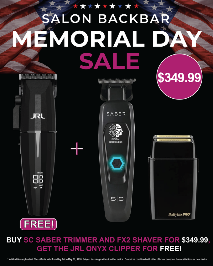 JRL Onyx Clipper & StyleCraft Saber Trimmer + BaBylissPRO FX2 Black Shaver Combo Set