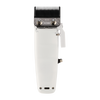 Hair clipper with comb attachment on a white background