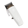 White hair clipper with black comb on a white background