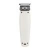 White hair trimmer with black top on a white background