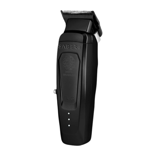 Black hair clipper with 'Saber II' branding on a white background