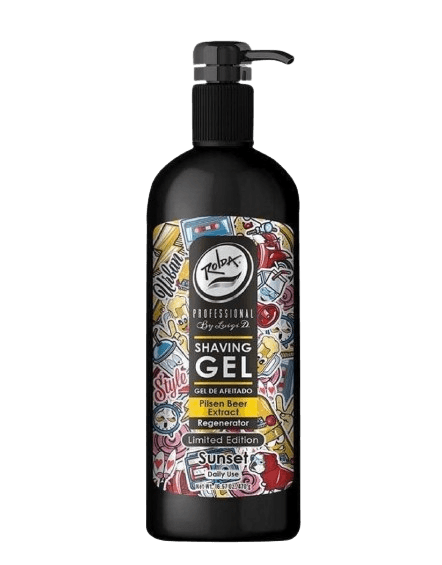 Rolda - Sunset Pilsen Beer Shaving Gel For Sensitive Skin | No Bump Shave Gel, Mess-Free Application, Prevent Razor Burns, Smooth Shave