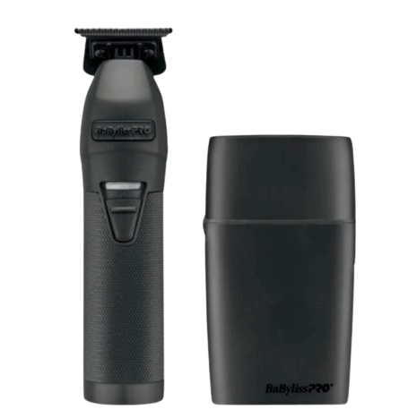 BaByliss PRO LimitedFX MatteBlack Trimmer & Double Foil Shaver – FXDUOFS2TMB