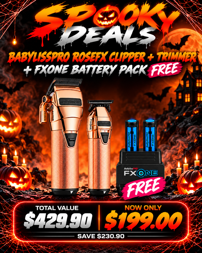 BaBylissPRO FXONE LoPROFX RoseFX Clipper & Trimmer Bundle – Limited Edition $429 Value for Only $199 + FREE Battery Kit
