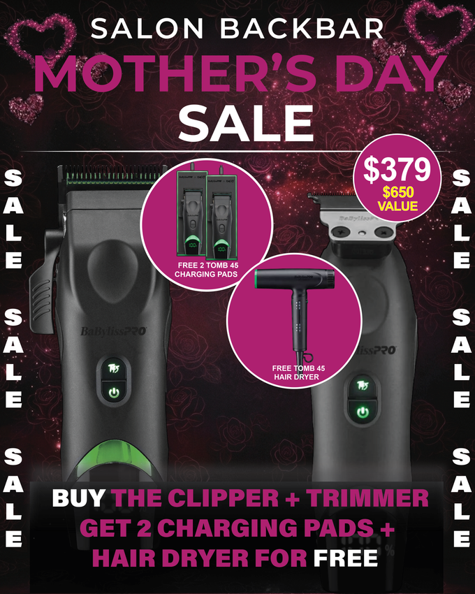 Babyliss Tomb 45 T45 Clipper + T45 Trimmer + Tomb45 Nano Titanium Dryer Combo
