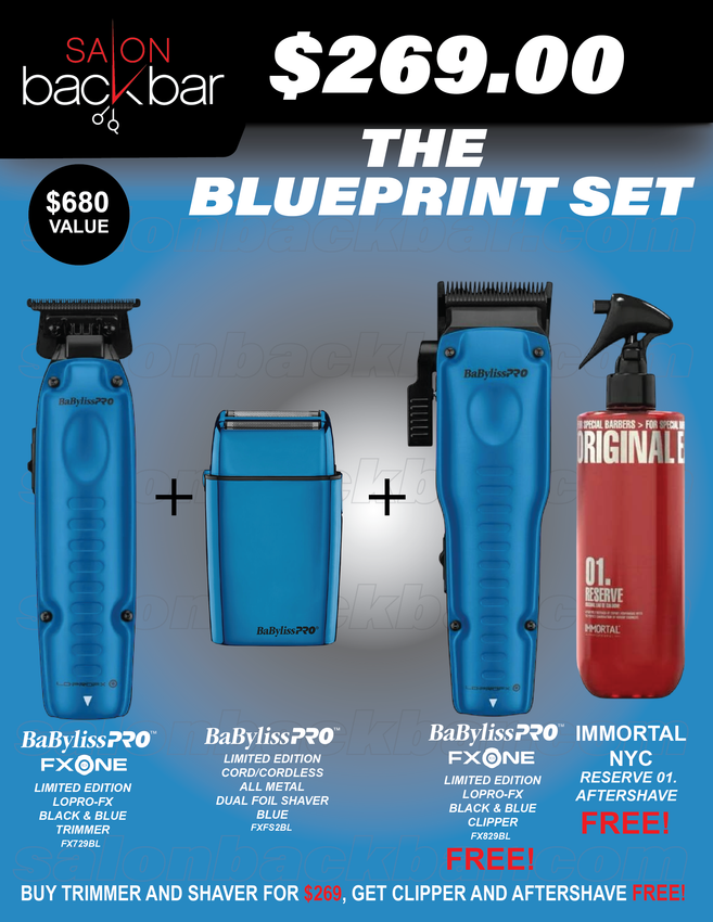 Blueprint Set – BaBylissPRO FXONE Trimmer & Shaver Bundle + FREE FXONE Clipper & Aftershave ($680 Value for $269)