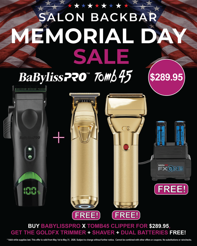 BaByliss Tomb45 T45 Clipper + FXONE GoldFX Trimmer & Foil Shaver Bundle