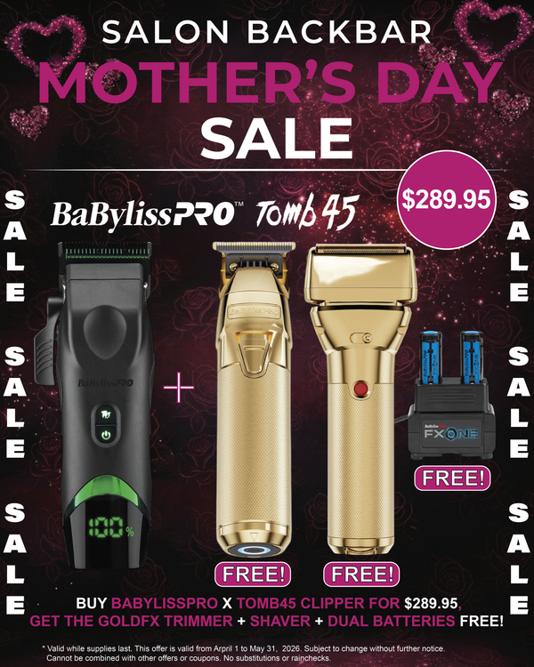 BaByliss Tomb45 T45 Clipper + FXONE GoldFX Trimmer & Foil Shaver Bundle