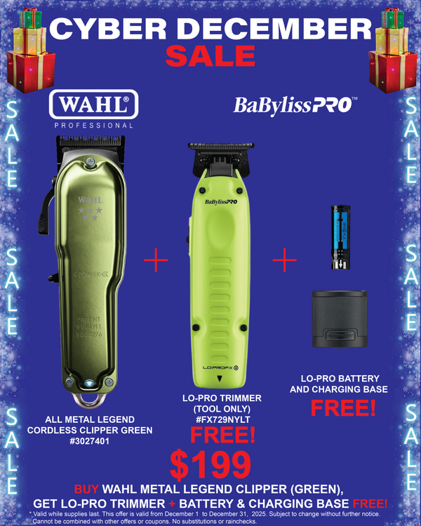Wahl 5 Star Legend+ Cord/Cordless Clipper & Babyliss Lo Pro FXOne Neon Trimmer + Battery and Charger Combo
