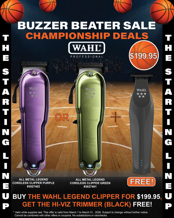 Wahl Professional Legend+ Cordless Clipper & Wahl Professional Matte Black Nightshade Hi-Viz Trimmer