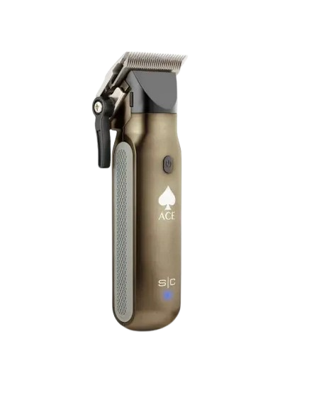 Brown and gray hair clipper with Ace logo on a white background