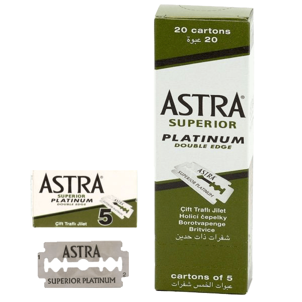 Astra Superior Platinum Double Edge Shaving Razor Blades 100