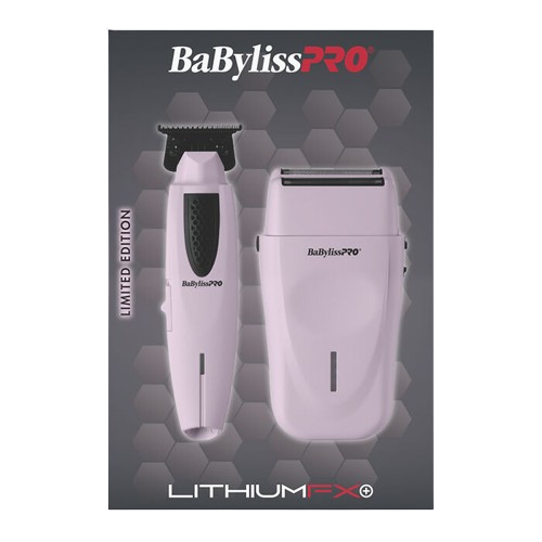BaBylissPRO Limited Edition LithiumFX+ Trimmer & Double Foil Shaver Value Set - Pink (FX73FSTPKMP)