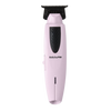 Pink hair trimmer with black accents on a white background