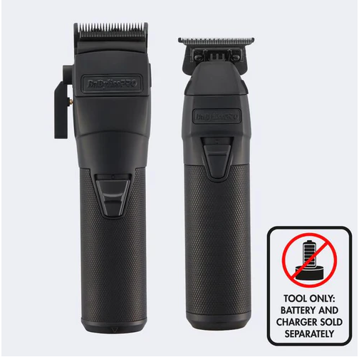 Two black hair trimmers on a white background with a warning label.