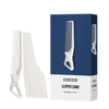 White comb with packaging labeled 'Cocco' on a white background