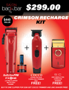 Crimson Recharge Kit – Limited Edition Red Clipper, Trimmer & Foil Shaver Set for Barbers