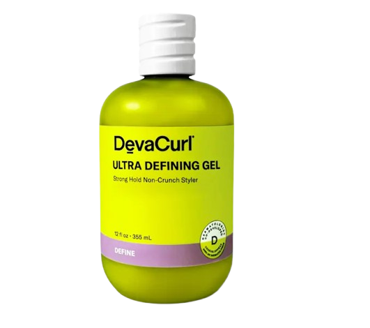 Devacurl Ultra Defining Gel bottle on a white background