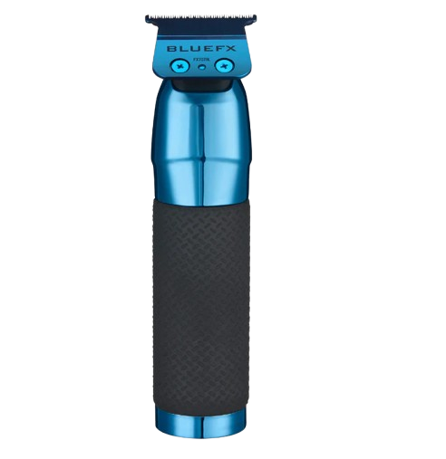 Blue and black grooming tool with 'BLUEFX' branding on a white background