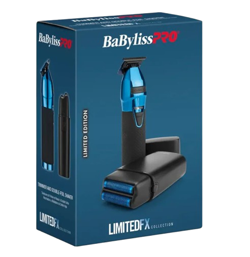 BaByliss Pro hair trimmer packaging with blue and black design on a white background