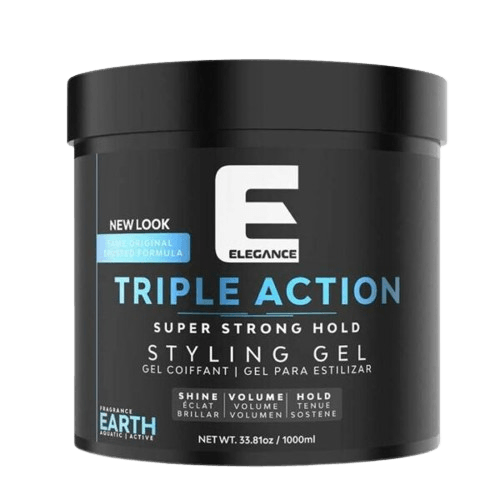 Elegance Earth Fragrance Triple Action Hair Gel for Men And Women - Super Strong Hold, Extreme Volume, And Long Lasting Shine - Flake Free And Refreshing Fragrance - All Hair Types