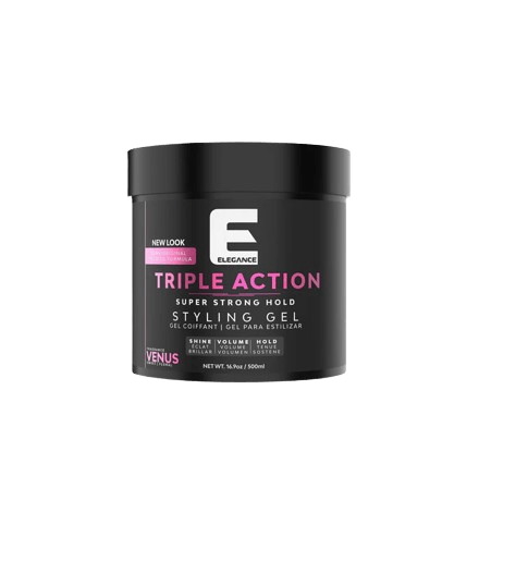 Elegance Earth Fragrance Triple Action Hair Gel for Men And Women - Super Strong Hold, Extreme Volume, And Long Lasting Shine - Flake Free And Refreshing Fragrance - All Hair Types