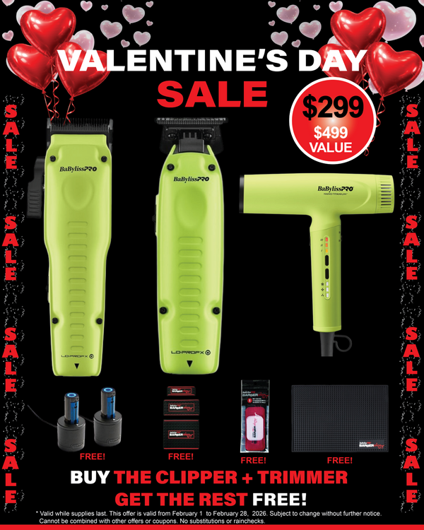BaBylissPRO LO-PROFX Neon Green Clipper & Trimmer Combo Deal – Free Nano Titanium Dryer + Bonus Kit ($499 Value for $299)