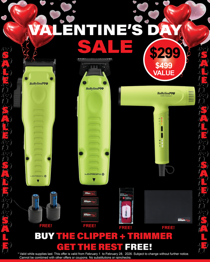 BaBylissPRO LO-PROFX Neon Green Clipper & Trimmer Combo Deal – Free Nano Titanium Dryer + Bonus Kit ($499 Value for $299)