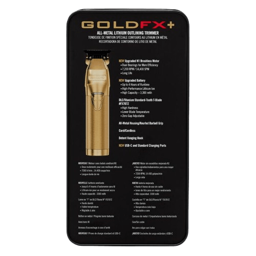 Babyliss PRO Gold FXONE+ All Metal Lithium Outlining Trimmer FX787NG