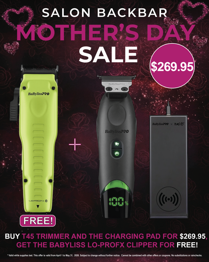 BaBylissPRO FXONE Low-Profile Neon Yellow Interchangeable Battery Clipper & BaBylissPRO x Tomb45 Wireless Charging Trimmer (FXT45T) Combo