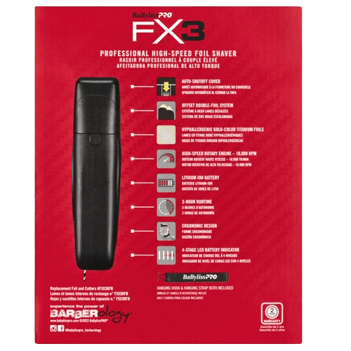 Babyliss PRO FX3 Professional Foil Shaver FXX3SB