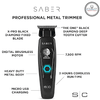 Stylecraft Precision Saber Full Metal Body Digital Brushless Motor Cordless Hair Trimmer - Black SC403BP