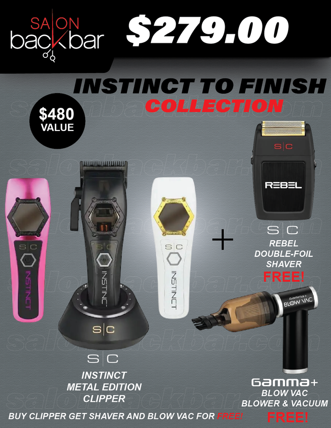 StyleCraft Instinct Clipper Bundle – Free Rebel Shaver & Gamma Blow Vac | $480 Value