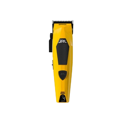 Yellow and black hair clipper with JRL branding on a white background