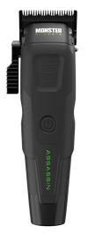 Black hair trimmer with 'Monster' branding on a white background