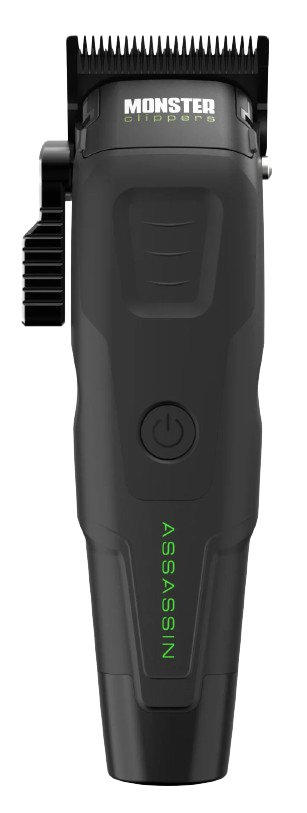 Black hair trimmer with 'Monster' branding on a white background