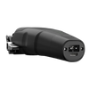 Black electronic device with ports on a white background