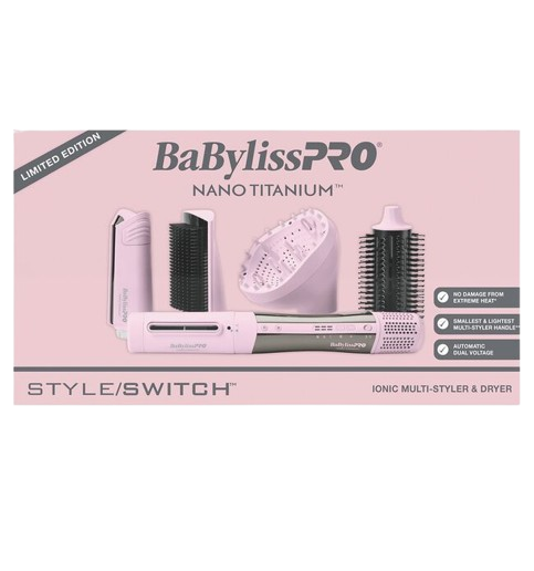 BaBylissPRO Pink Nano Titanium StyleSwitch Multi-Styler