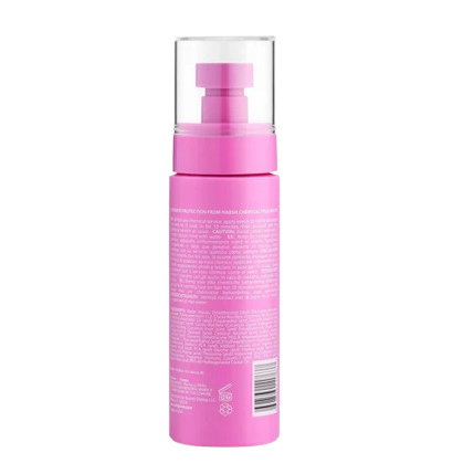 Pink spray bottle on a white background